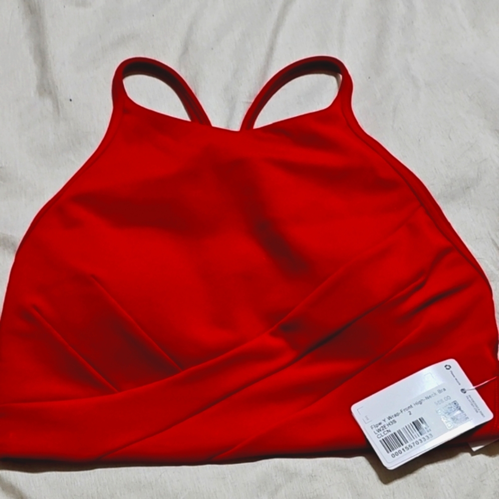 Lululemon Athletica Red Sports Bra Size 2